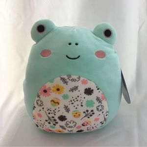 Fritz the Frog Floral Easter Print Squishmallow 8” NWT